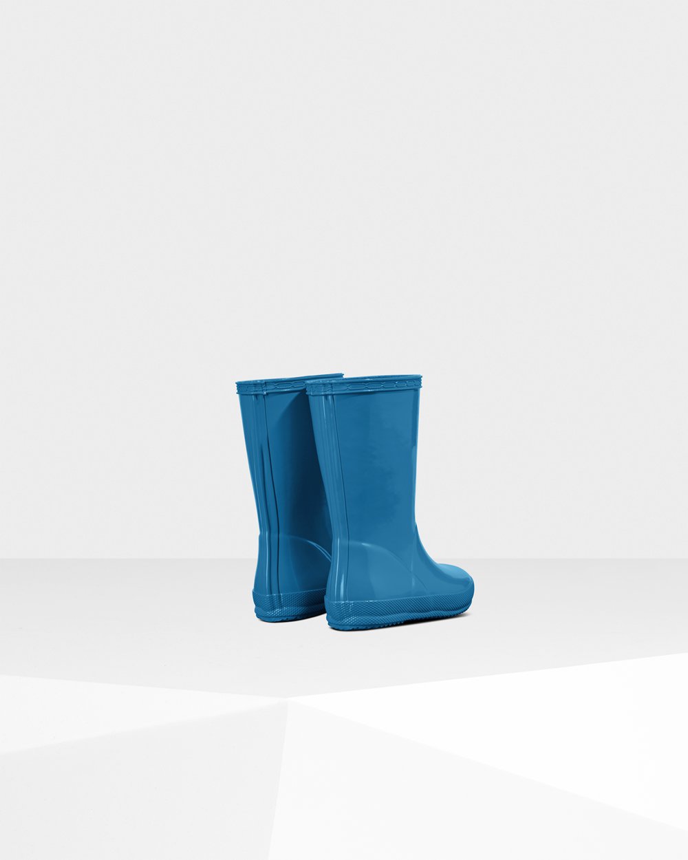 Hunter Original First Classic Gloss Rain Boots - Online Store Kids Blue - SPLFAK468